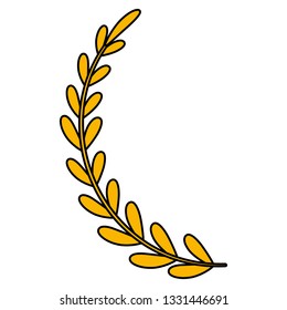 Laurel leaf wreath isolated