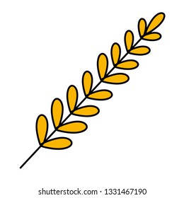 Laurel leaf wreath isolated