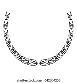 laurel leaves decoration elegant element
