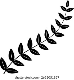 Laurel Blätter einzeln Vektor Silhouette