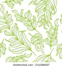laurel leaves seamless opaque patern