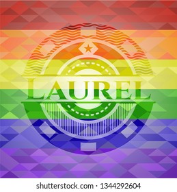 Laurel lgbt colors emblem 