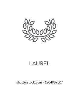 Laurel linear icon. Laurel concept stroke symbol design. Thin graphic elements vector illustration, outline pattern on a white background, eps 10.