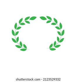 laurel logo or minimalist or flat leaf logo