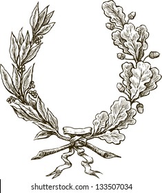 laurel and oak branches