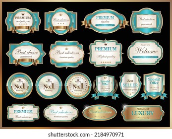 Laurel, Premium, Icon, Set, No.1, Ribbon, Bestseller, Ranking, Award, Sales, Top, Luxury, Hall Of Fame, Gorgeous, Matching, Golden, Crest, Classic, Vintage, Winner, Frame, Vector, Award, Symbol.