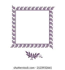 laurel set with frame.vector illustration.isolated on a white background.print design for your business