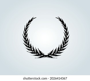 Laurel para escudo o medalla en ilustración abstracta