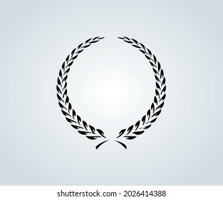 Laurel for shield or medal in abstract illustration