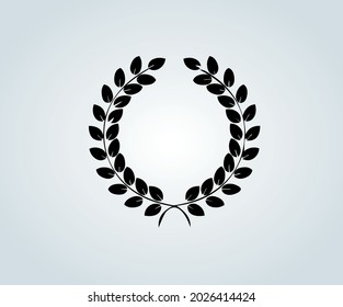 Laurel for shield or medal in abstract illustration
