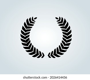 Laurel for shield or medal in abstract illustration