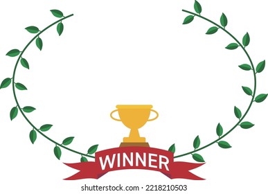 Laurel-Trophäe-WINNER-Rahmengrafik
