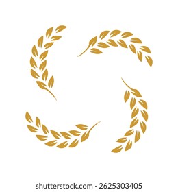 laurel vector logo design, icon, laurel symbol that can be edited according to your wishes