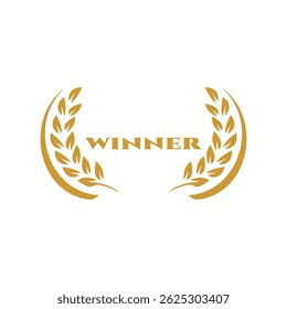 laurel vector logo design, icon, laurel symbol that can be edited according to your wishes