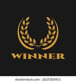 laurel vector logo design, icon, laurel symbol that can be edited according to your wishes