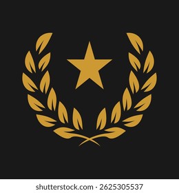  laurel vector logo design, icon, laurel symbol that can be edited according to your wishes
