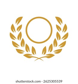  laurel vector logo design, icon, laurel symbol that can be edited according to your wishes
