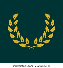  laurel vector logo design, icon, laurel symbol that can be edited according to your wishes
