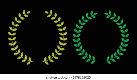 laurel wealth set vector illustrator 