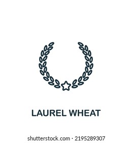 Laurel Wheat icon. Line simple Success icon for templates, web design and infographics