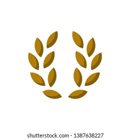 laurel wheat icon vector flat style design