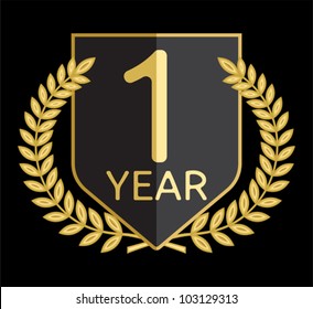 laurel wreath 1 year