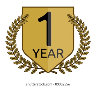 laurel wreath 1 year