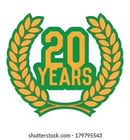 laurel wreath 20 years