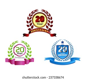 Laurel wreath 20 years set