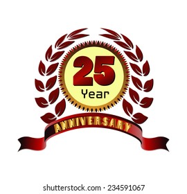 Laurel wreath 25 years anniversaryÃ?Â 