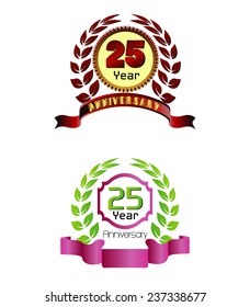 Laurel wreath 25 years set