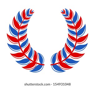 laurel wreath - 4th of July Vector theme Design