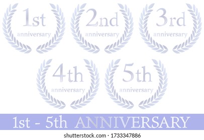Laurel wreath and anniversary icons