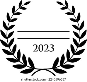 Laurel wreath annual award or certificate graphic.