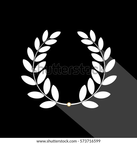 laurel wreath award black