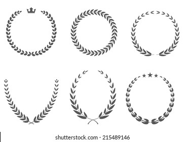 laurel wreath award frame icon