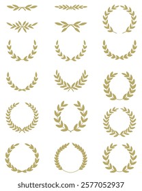 laurel wreath. award icon. triumph badge