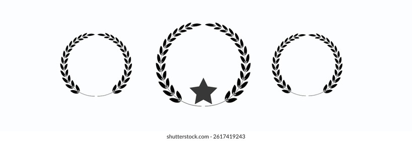 laurel, wreath, award, leaf, gold, vector, winner, symbol, illustration vector EPS10