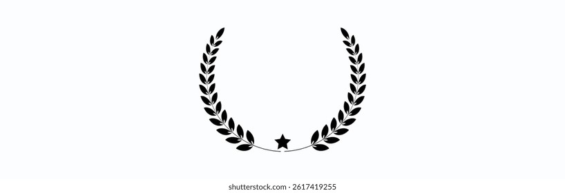 laurel, wreath, award, leaf, gold, vector, winner, symbol, illustration vector EPS10