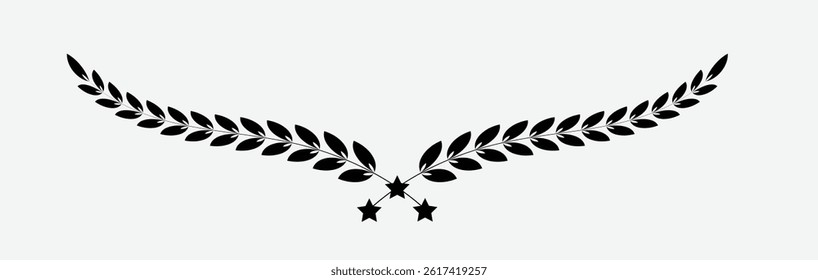 laurel, wreath, award, leaf, gold, vector, winner, symbol, illustration vector EPS10
