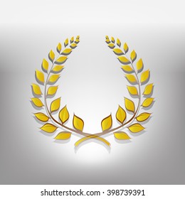 laurel wreath award winner vector