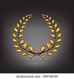 laurel wreath award winner vector