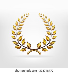 laurel wreath award winner vector