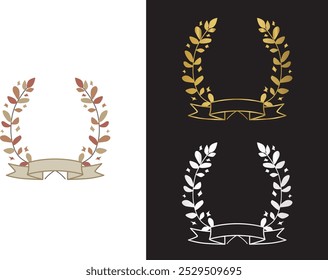 Laurel, laurel wreath, awards and recognition, laurel icon 03