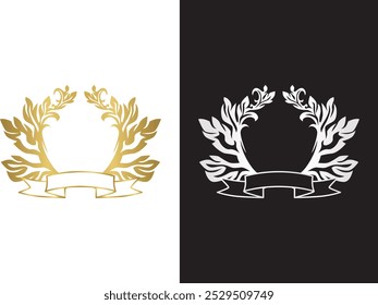 Laurel, laurel wreath, awards and recognition, laurel icon 04