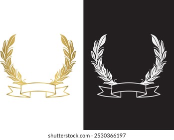 Laurel, laurel wreath, awards and recognition, laurel icon 06