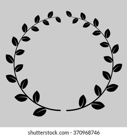 laurel wreath black