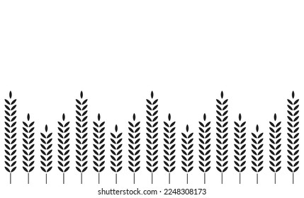 Laurel wreath black leaves vector icon design. 