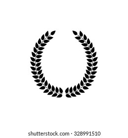 Laurel Wreath - black vector icon