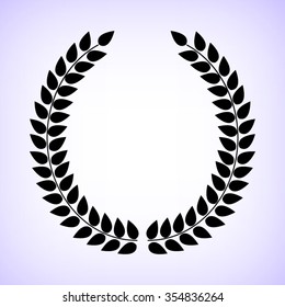Laurel Wreath  - black vector icon